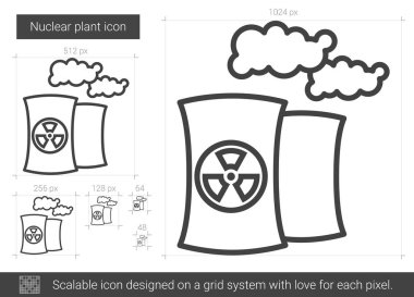 Nükleer santral satırı simgesi.