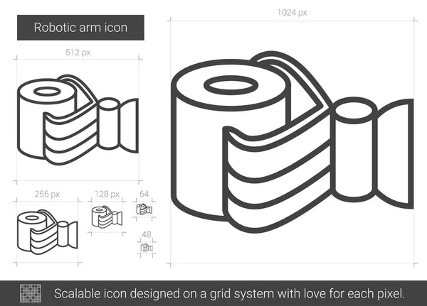 Robótica brazo línea icono . — Archivo Imágenes Vectoriales