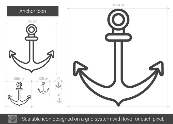Anchor line icon. Stock Vector by ©VisualGeneration 158279988