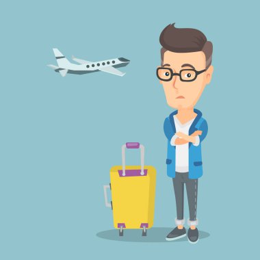 Adam Uçuş korkusu acı.