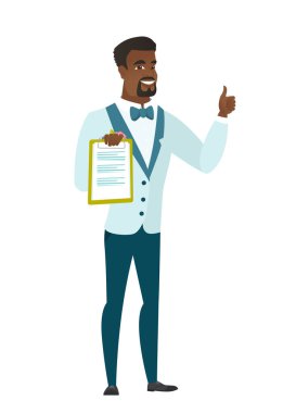 Başparmak pes pano ile damat.