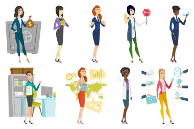 İş kadını, hostes, Doktor meslek kümesi.