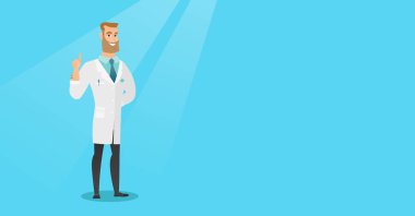 Doktor gösteren parmak vektör çizim.