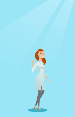 Doktor gösteren ok işareti illüstrasyon vektör.