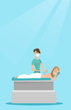 Akupunktur Uzmanı Doktor yapma akupunktur tedavisi.