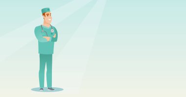 Kendine güvenen genç cerrah silah ile geçti.