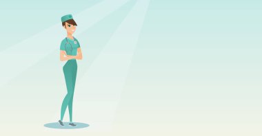 Kendine güvenen genç cerrah silah ile geçti.