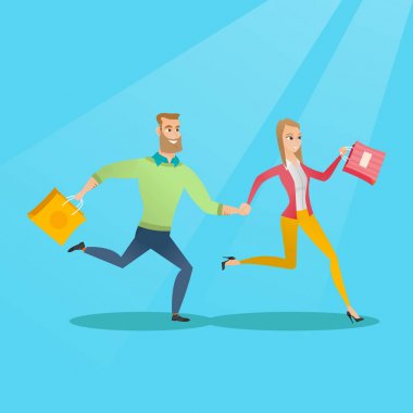 Satışa markete acele insanlar.