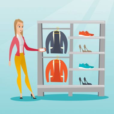 Kadın giyim mağazası bir fiyat etiketi tarafından şok.