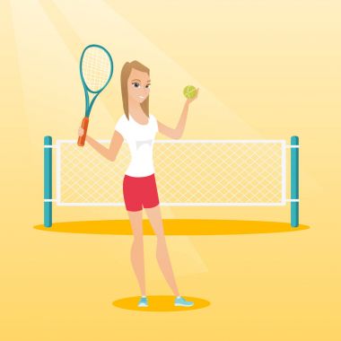 Genç Beyaz tenis oyuncusu.