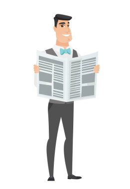 Damat gazete vektör çizim okuma