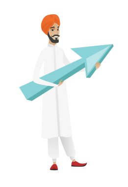 Büyüme grafik ile Hindu işadamı.