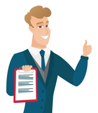 Damat Holding Pano ve veren başparmak yukarı.