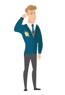 Kızgın adam tapınak karşı parmağıyla işaret