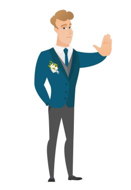 Beyaz damat stop el hareketi gösterilen.