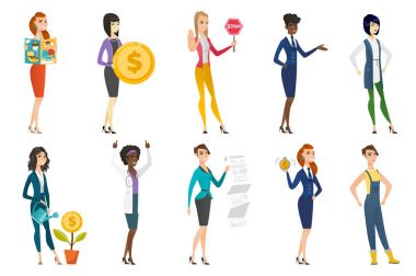 İş kadını, hostes, Doktor meslek kümesi.