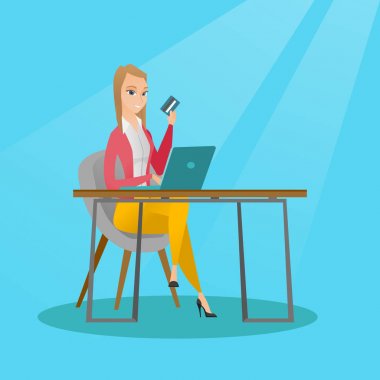 Beyaz kadın online kredi kartı ile ödeme