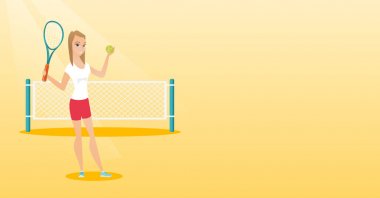 Genç Beyaz tenis oyuncusu.