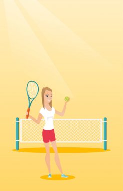 Genç Beyaz tenis oyuncusu.