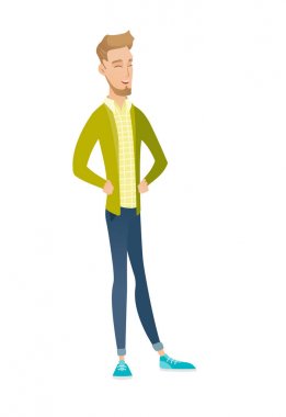 Genç Beyaz işadamı gülüyor.