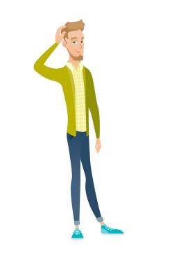 Kafa çizilmemesi genç beyaz iş adamı.