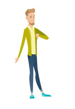 Başparmak ile hayal kırıklığına beyaz işadamı