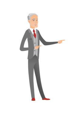 Üst düzey beyaz işadamı tarafına işaret.