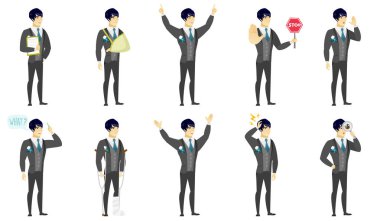 Vektör çizimleri damat karakteri ile ayarla.