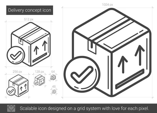 Levering concept lijn icoon. — Stockvector