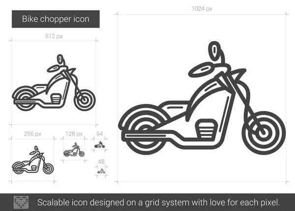 Rower chopper linii ikona. — Wektor stockowy