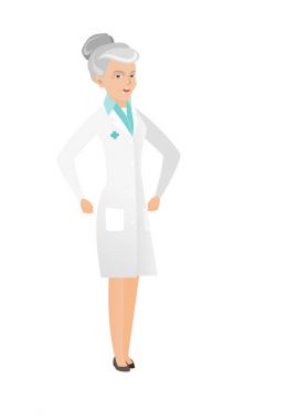 Üst düzey beyaz kızgın doktor çığlık.