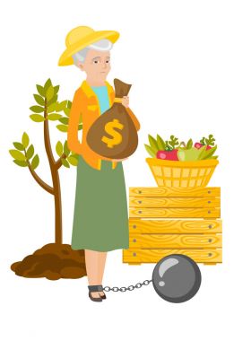 Zincirleme üst düzey beyaz çiftçi para ihale.