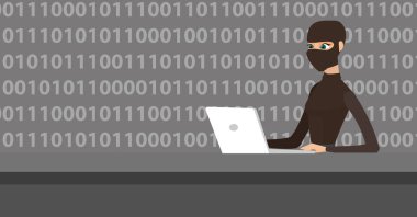 Bilgi çalmak için dizüstü bilgisayar kullanarak kesmek.