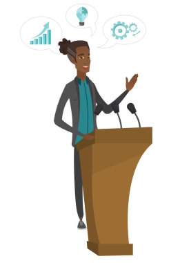 Afrikalı politikacı tribün konuşma.