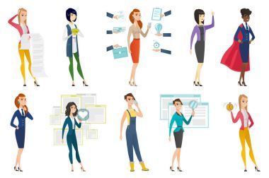 İş kadını, hostes, Doktor meslek kümesi.