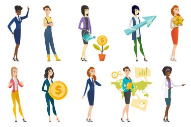 İş kadını, hostes, Doktor meslek kümesi.