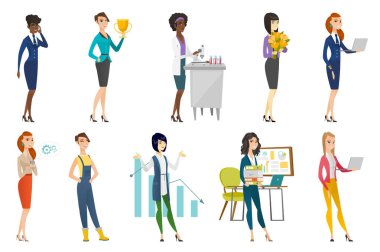 İş kadını, hostes, Doktor meslek kümesi.