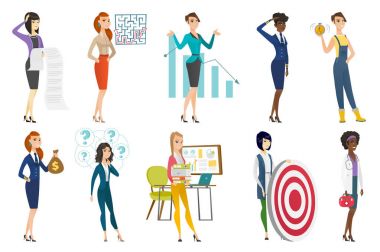 İş kadını, hostes, Doktor meslek kümesi.