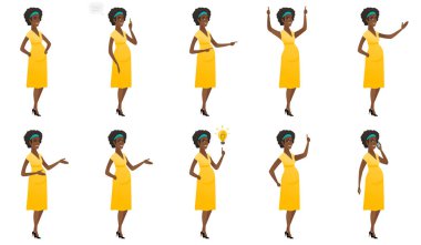 Hamile kadınların ilüstrasyonlar vektör ayarla.