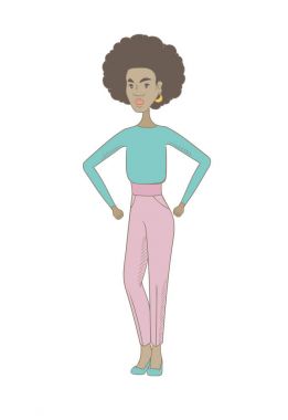 Genç Afrika kızgın hippi kadın çığlığı.