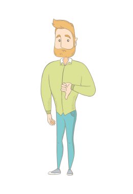 Başparmak adamla genç beyaz hippi.