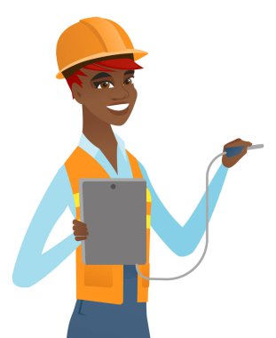 Afrika elektrikçi Elektrik donatımı ile.