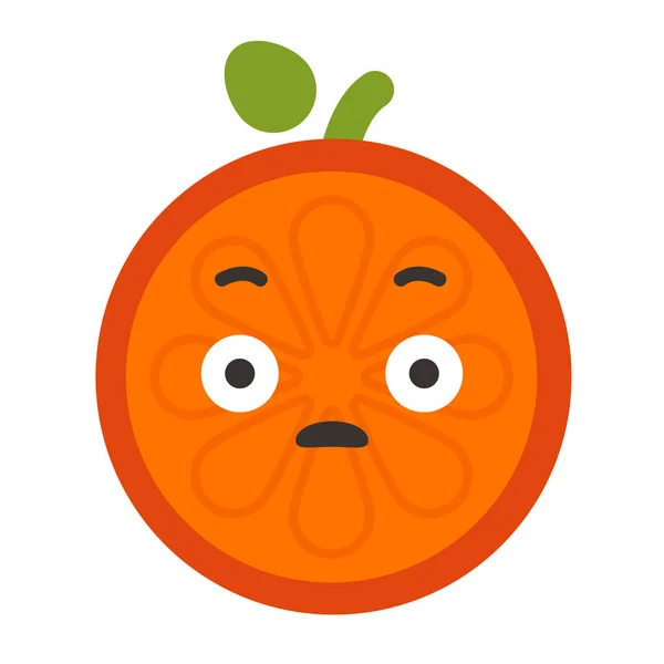 Emoji - shock orange smile. Isolated vector. — Stock Vector