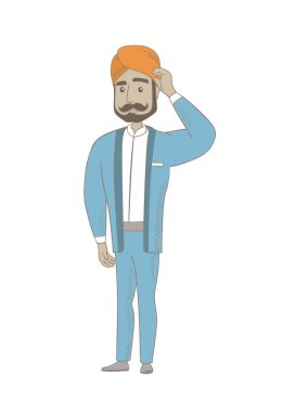 Kafa çizilmemesi genç hindu işadamı.