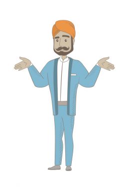 Hindu işadamı yayılmış silah ile karışık.