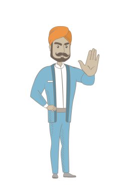 Hindu işadamı Palm el gösterilen.