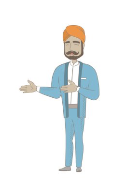 Hindu mutlu işadamı el hareketi.