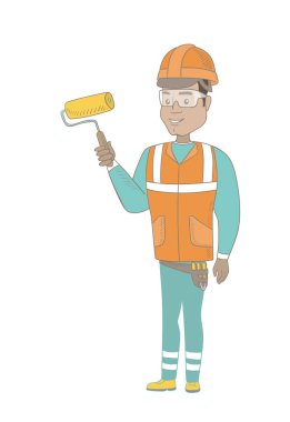 Genç İspanyol ve Latin house ressam rulo holding.