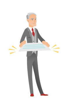 Bir sözleşme holding üst düzey beyaz iş adamı.