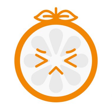 Emoji - turuncu ağlıyor. İzole vektör.